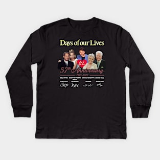 Days Of Our Lives 55Th Anniversary 1965 2020 Signatures Kids Long Sleeve T-Shirt